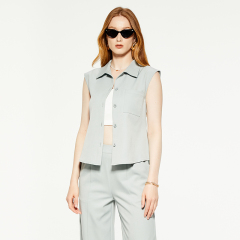 Commuting v-neck sleeveless suit top