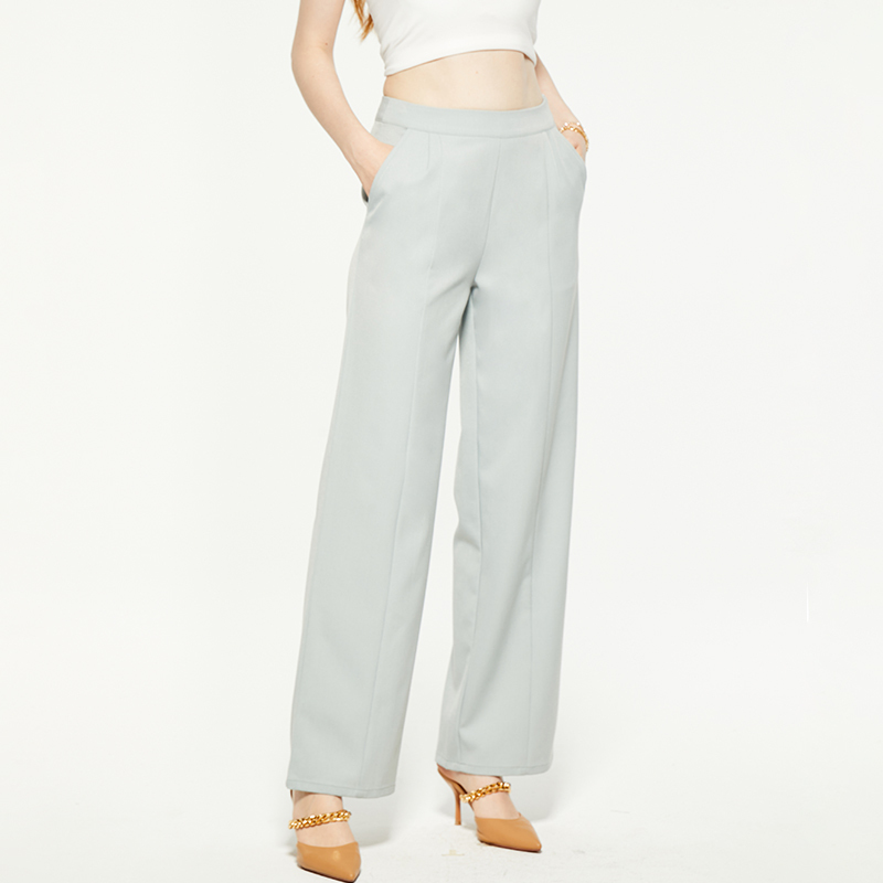 Commuting high waist straight suit pants