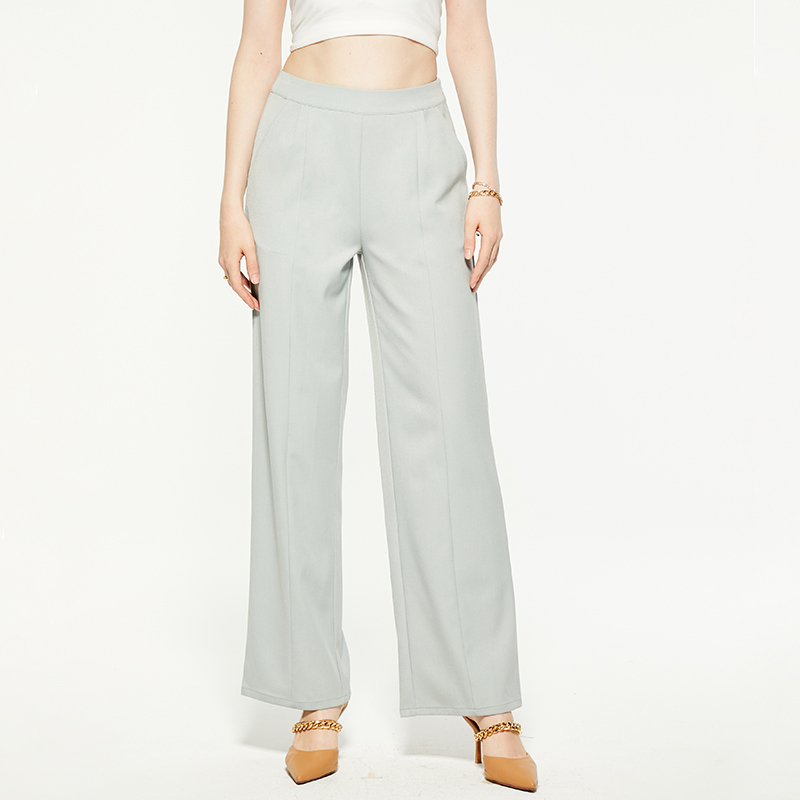 Commuting high waist straight suit pants
