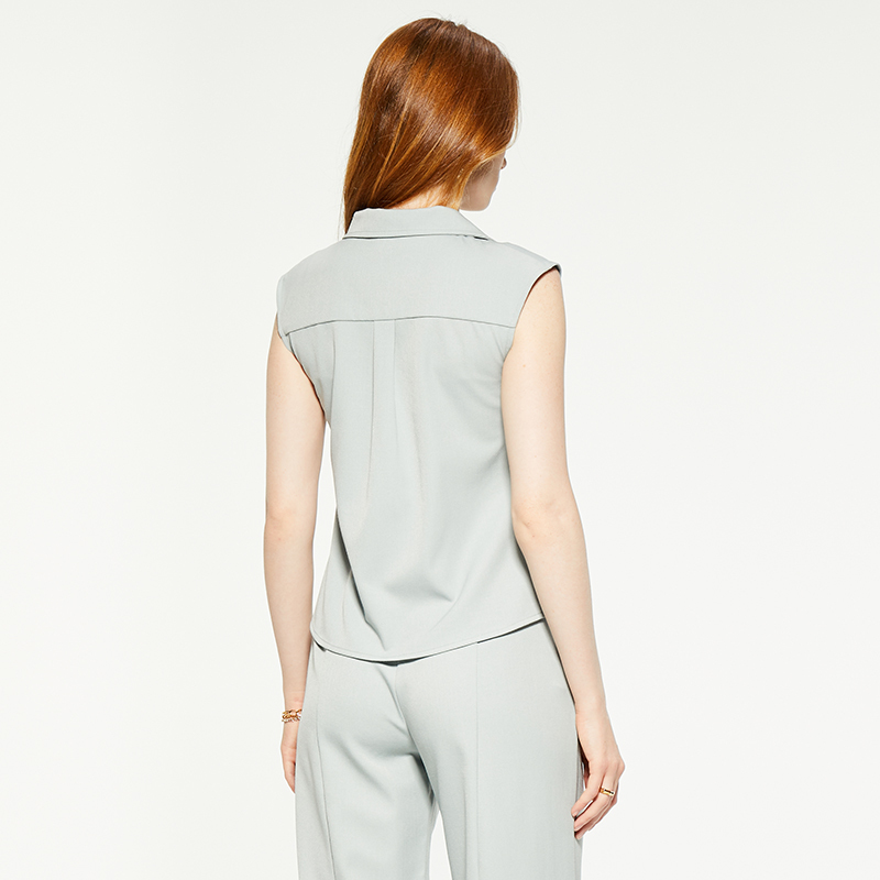 Commuting v-neck sleeveless suit top