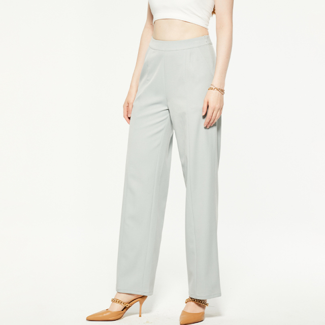 Commuting high waist straight suit pants