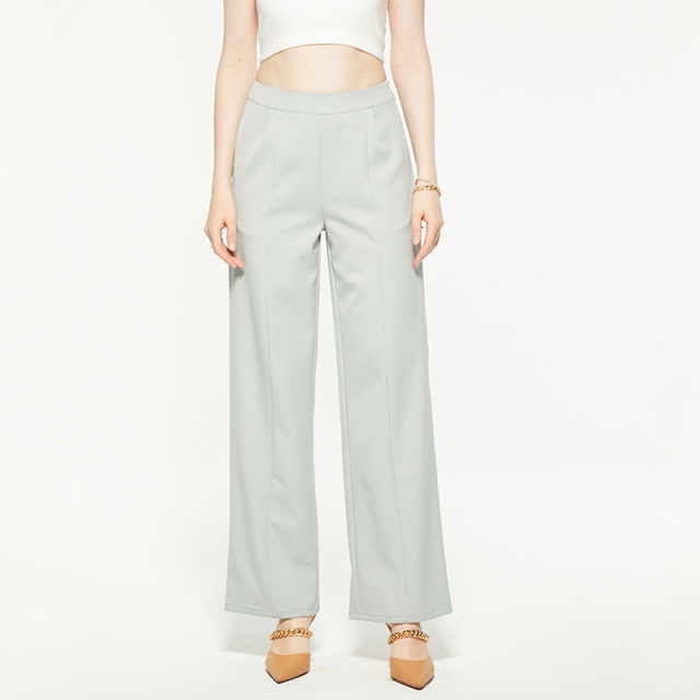 Commuting high waist straight suit pants