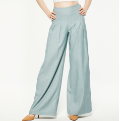 Commuting high waist wide leg suit pants