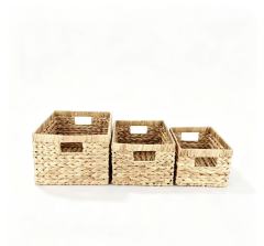 Customized Classics Rectangle Handwoven Natural Straw Water Hyacinth Carton 6-10L Capacity Storage,Sustainable Handmade Basket Manufacturer, 15+ Years Experience | OEM & ODM | Natural Materials Expert,Customized Classics Rectangle Handwoven Natural Straw Water Hyacinth Carton 6-10L Capacity Storage