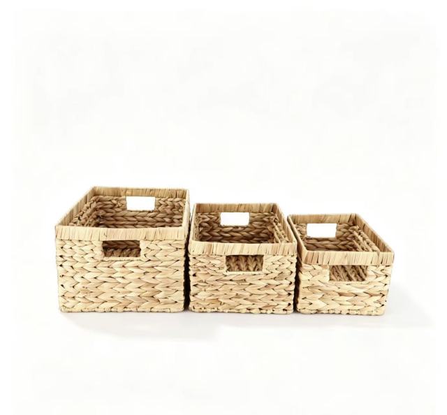 Customized Classics Rectangle Handwoven Natural Straw Water Hyacinth Carton 6-10L Capacity Storage,Sustainable Handmade Basket Manufacturer, 15+ Years Experience | OEM & ODM | Natural Materials Expert,Customized Classics Rectangle Handwoven Natural Straw Water Hyacinth Carton 6-10L Capacity Storage