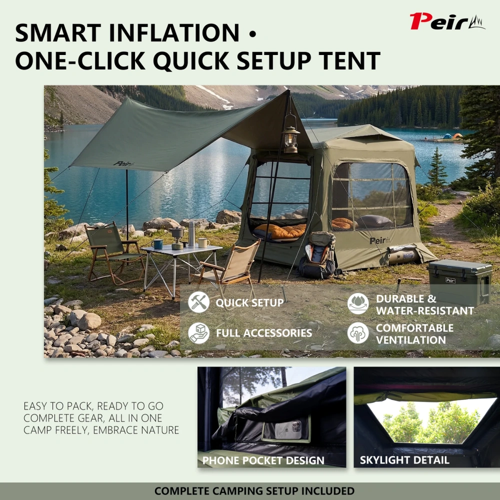 Liberty Sleep Series All-in-One Inflatable Bed-Tent