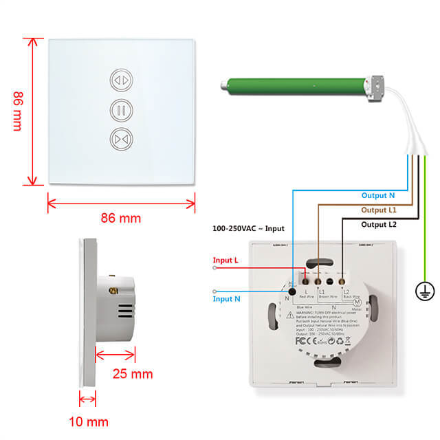 Tuya Smart Life WiFi Curtain Switch for Electric Motorized Curtain Blind Roller Shutter, Google Home, Amazon Alexa Voice Control