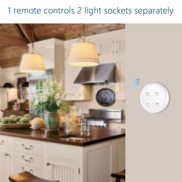 Wireless Light Socket with Magnetic Base Remote Control Lamp Holder for E26 E27 Led Bulb on Floor Lamp Hang Lamp