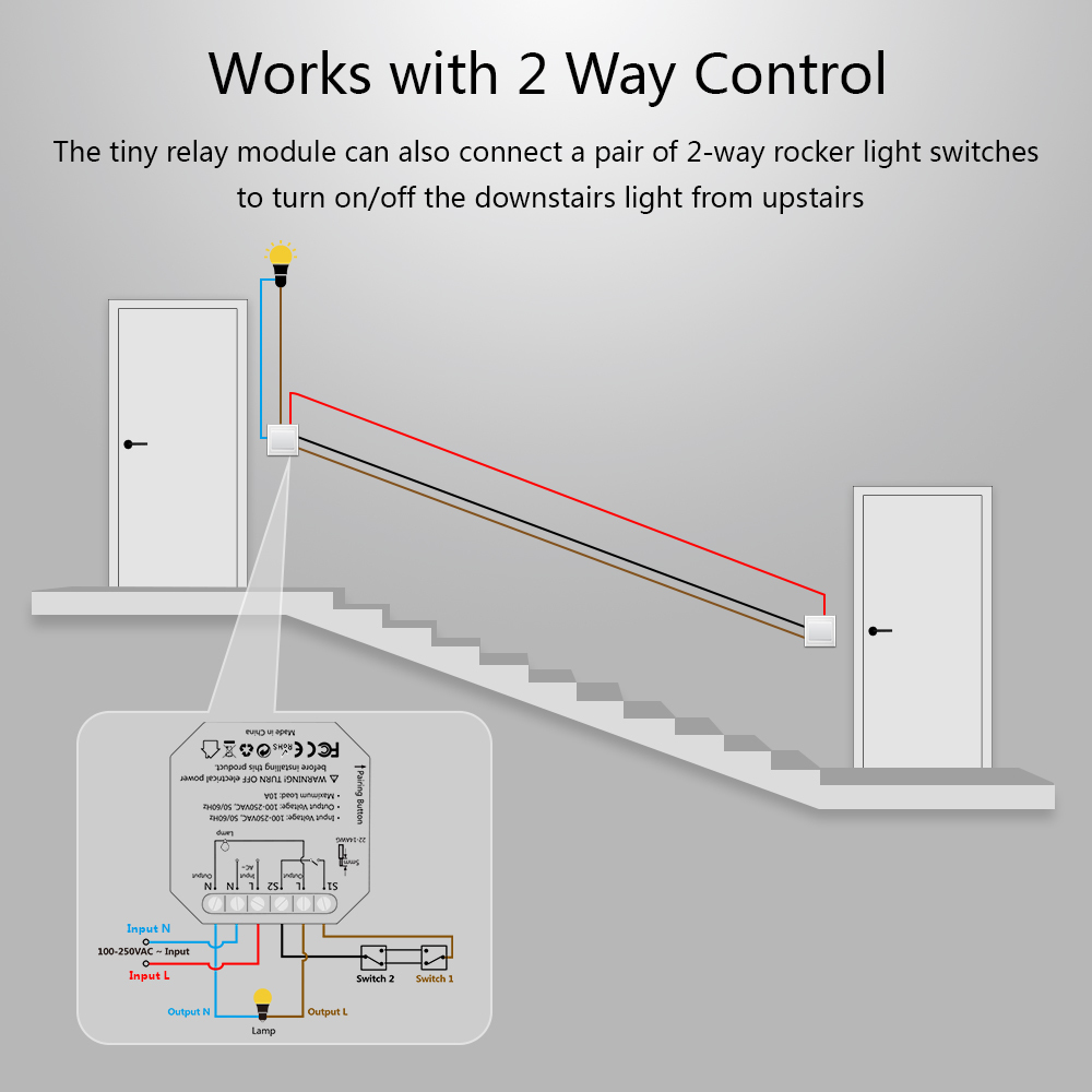 Remote Control Wireless Switch Kinetic Self-Powered Wall Light Switch Kit DIY No Battery No Wiring Needed