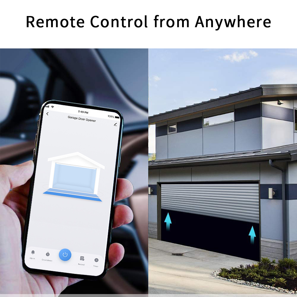 Tuya Smart Life New Wireless Garage Door Controller Opener Remote WiFi Switch Voice Control Alexa Echo Google Home No Hub Needed