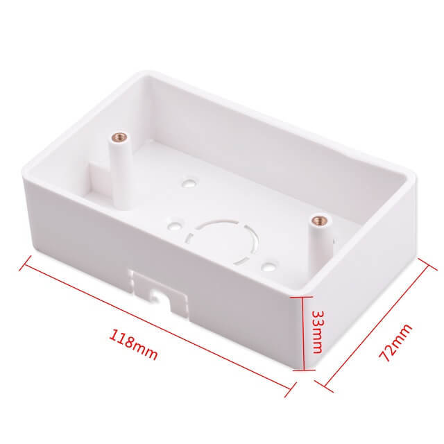 118×72mm Wall Mounted Junction Box for Curtain Blind Switch Box for US Standard WiFi Curtain Switch