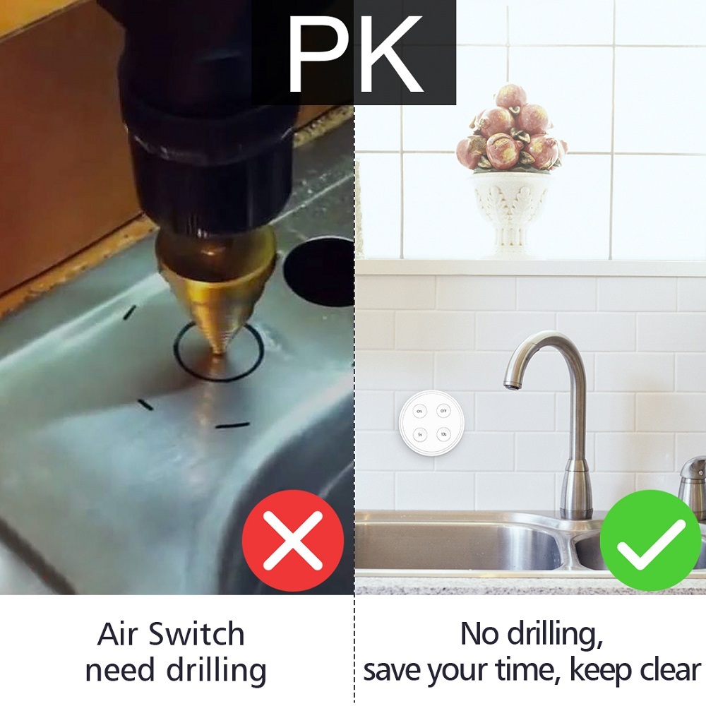 5s, 10s Garbage Disposal Waste Grinder Wireless Switch Timer EU KR Plug 16A air switch replace remote control Insinkerator Waste King