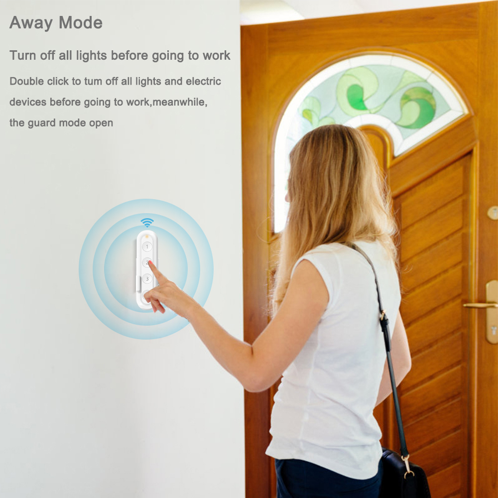 Tuya ZigBee 3.0 Wireless 4-Button Remote Control Switch Compatible with Smart Life Home Assistant