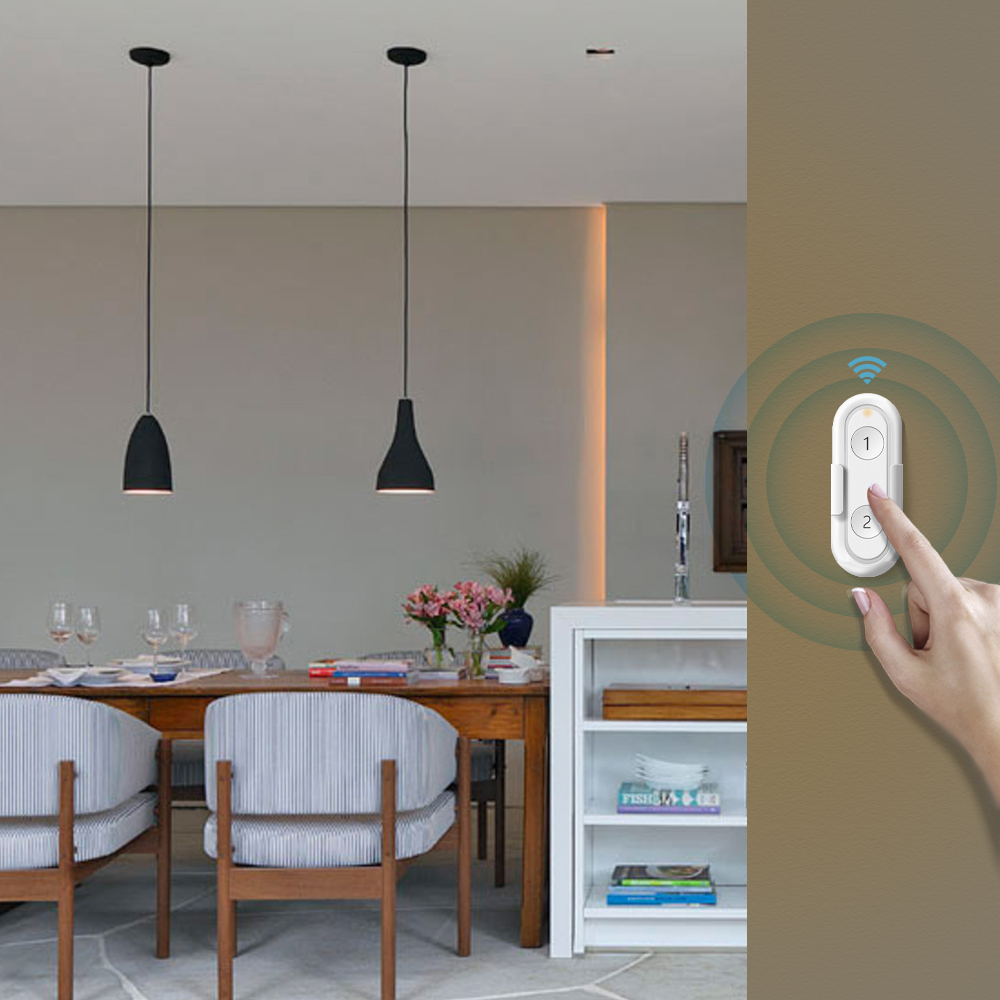 Tuya ZigBee 3.0 Wireless 2 Gang Remote Control Switch Compatible with Smart Life Home Assistant Zigbee2MQTT DIY