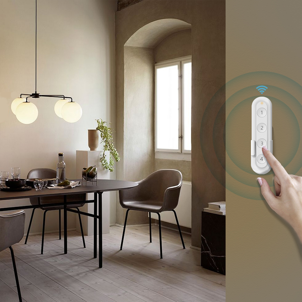 Tuya ZigBee 3.0 Wireless 4-Button Remote Control Switch Compatible with Smart Life Home Assistant