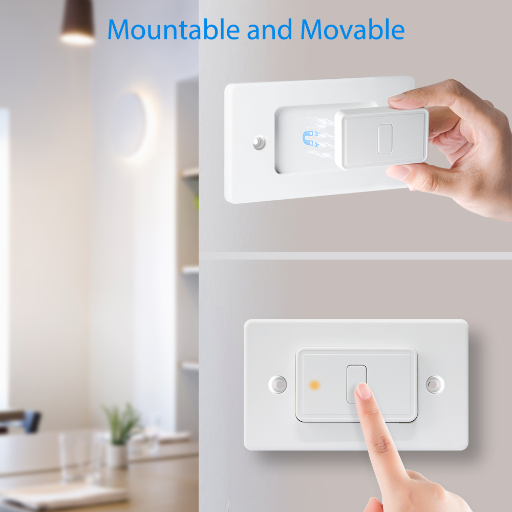 Tuya ZigBee 3.0 Wireless US 1 Gang Remote Control Switch Compatible with Smart Life Home Assistant Zigbee2MQTT DIY