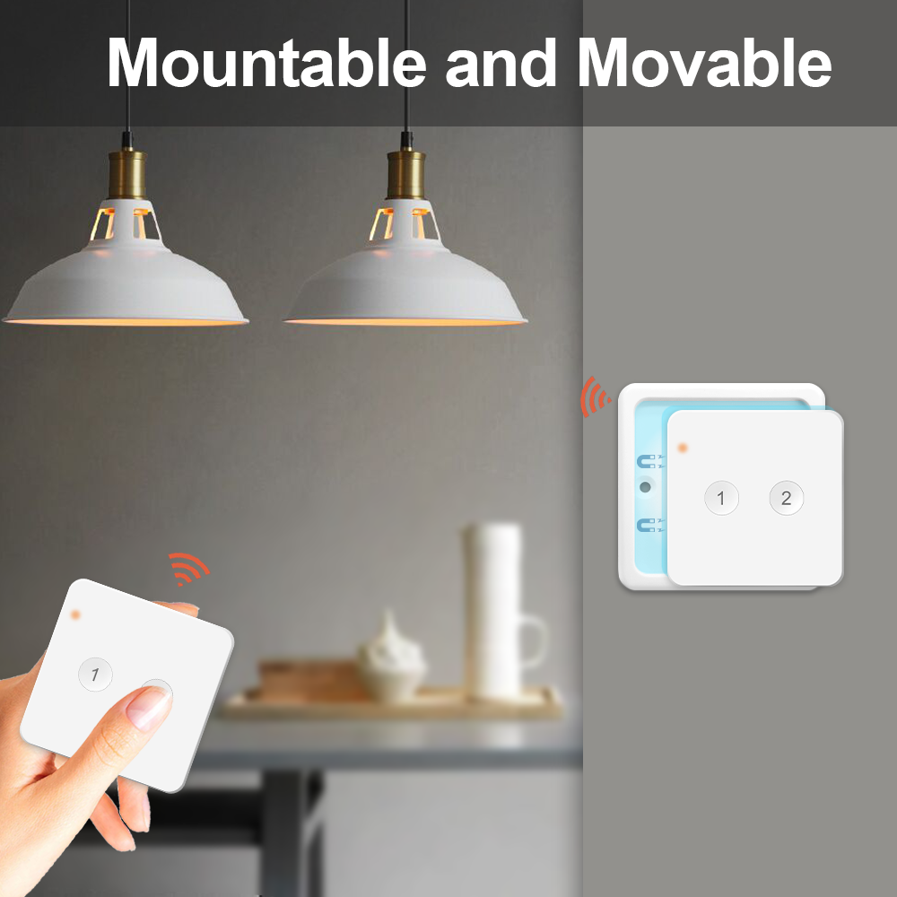Tuya ZigBee 3.0 Wireless EU 2 Gang Remote Control Switch Compatible with Smart Life Home Assistant Zigbee2MQTT DIY