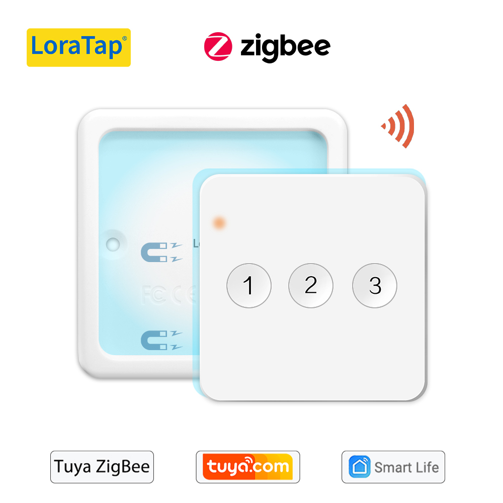 Tuya ZigBee 3.0 Wireless 3 Gang Remote Control Scene Switch Support Smart Life Home Assistant ZigBee2MQTT Automation DIY