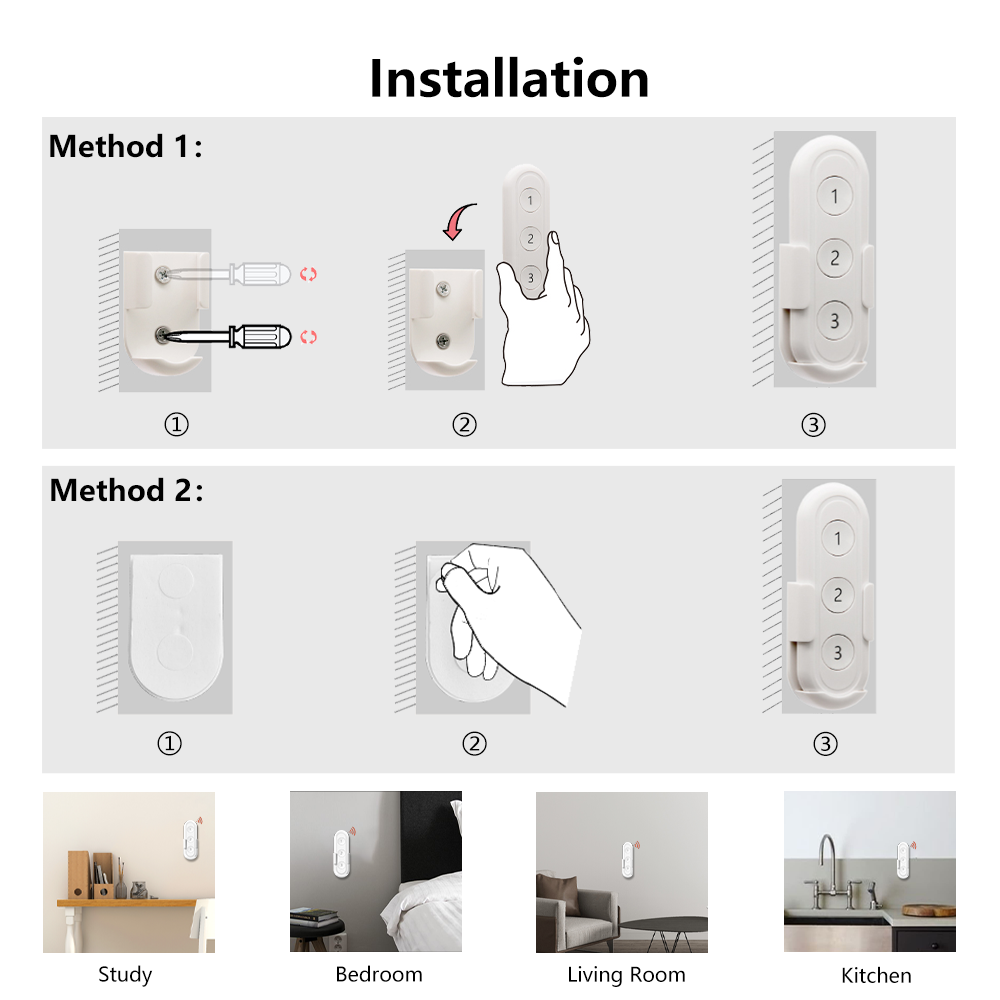 Tuya ZigBee 3.0 Wireless Portable Remote Control Curtain Switch Work with Smart Life Home Assistant