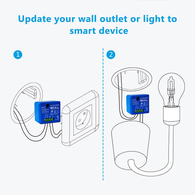 Tuya Smart Life Tiny WiFi Switch Socket Module DIY Smart Light and Socket Google Home Echo Alexa Voice Control Remote Control