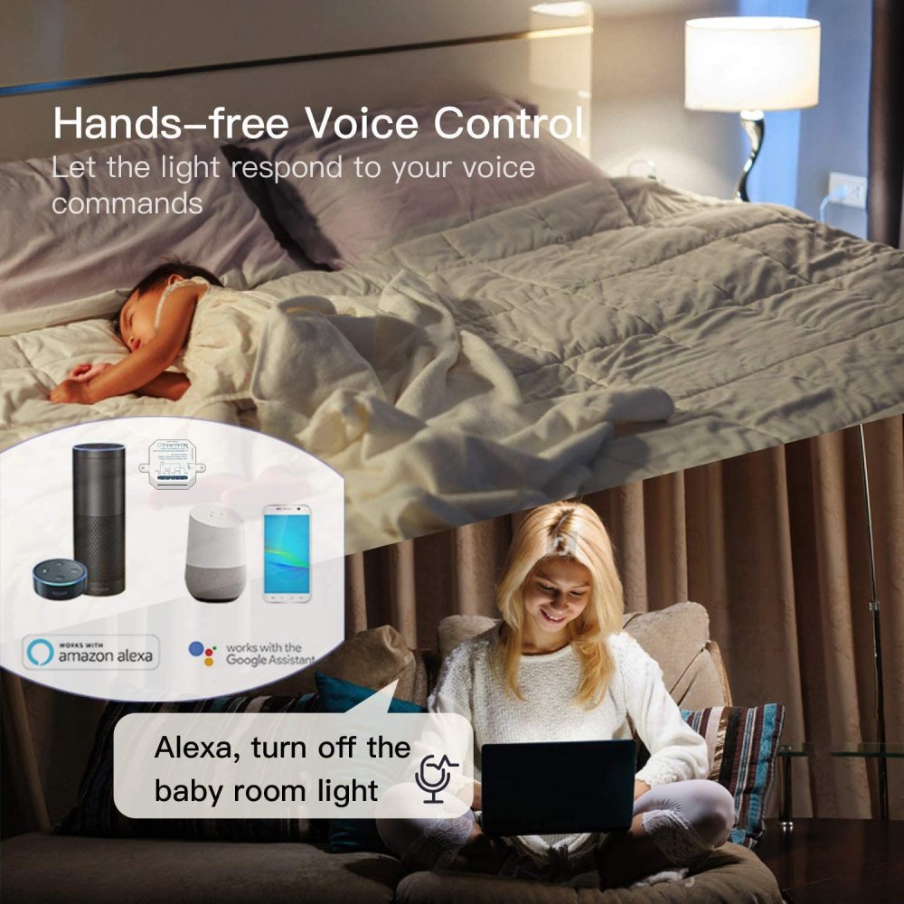 Tuya Smart Life Wifi Smart Light Switch Relay module Remote Control Google Home Alexa Echo Works with Wall Manual Switch 10A