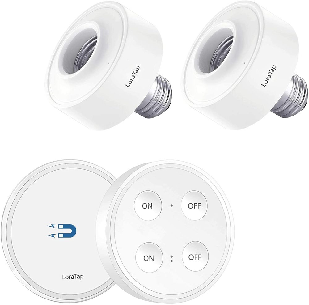 Wireless Light Socket with Magnetic Base Remote Control Lamp Holder for E26 E27 Led Bulb on Floor Lamp Hang Lamp