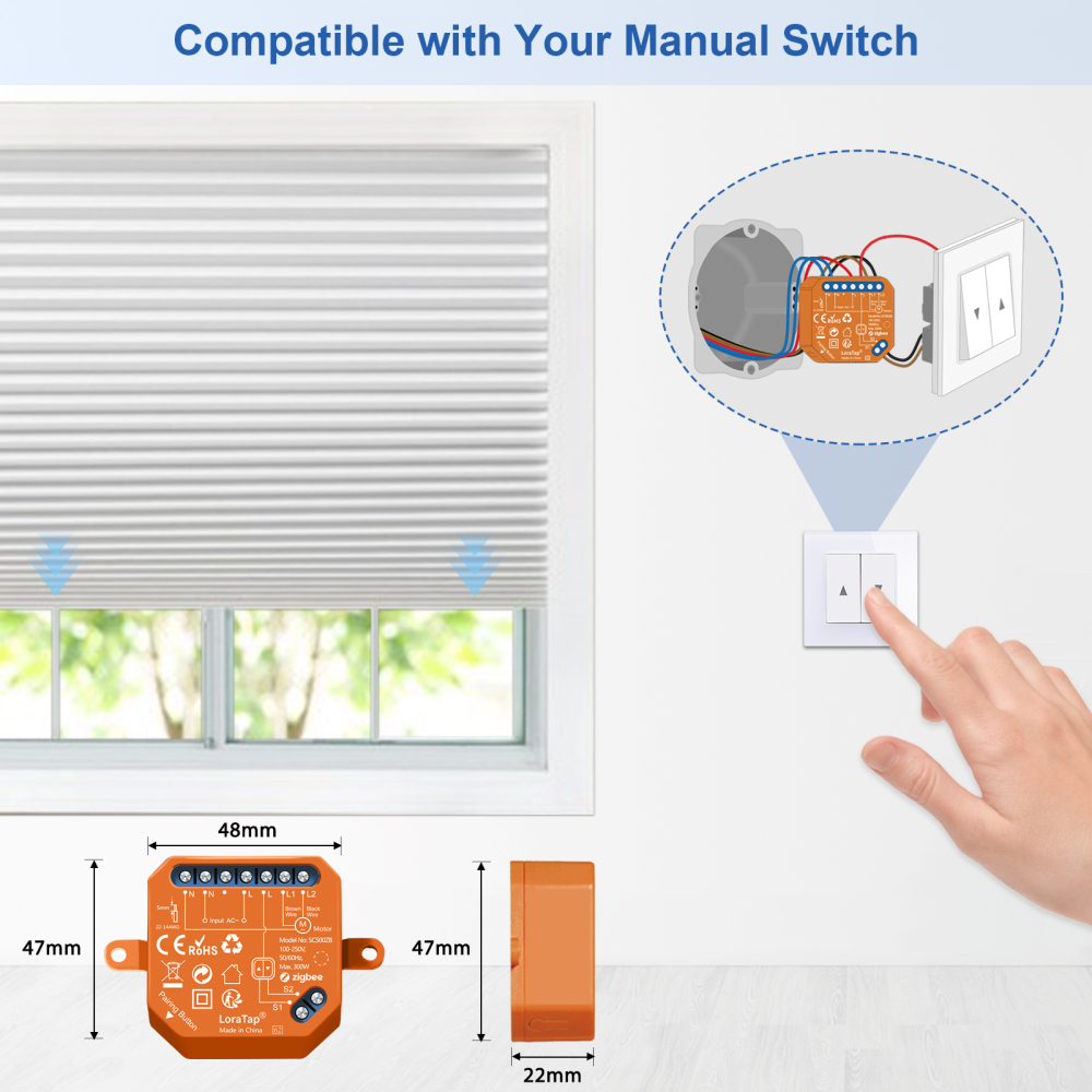 ZigBee Curtains Roller Shutters Blinds Switch Control Connected Motor Google Home Alexa Electric Window LoraTap Tuya Smart Life