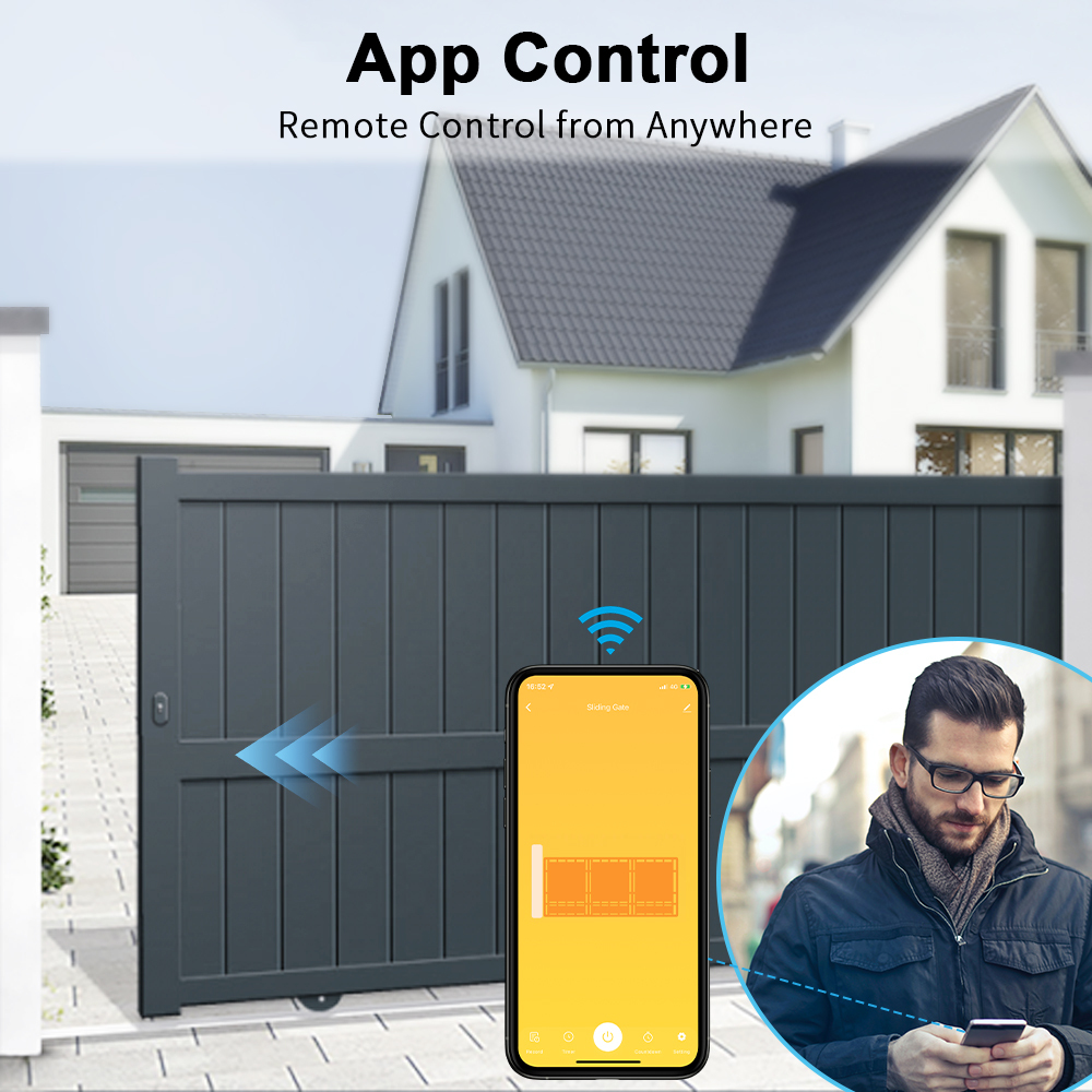 LoraTap WiFi Sliding Gate Motor Opener Controller Switch Tuya Smart Life Opening Home Remote Alexa Garage Door