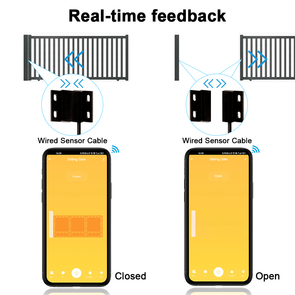 LoraTap WiFi Sliding Gate Motor Opener Controller Switch Tuya Smart Life Opening Home Remote Alexa Garage Door