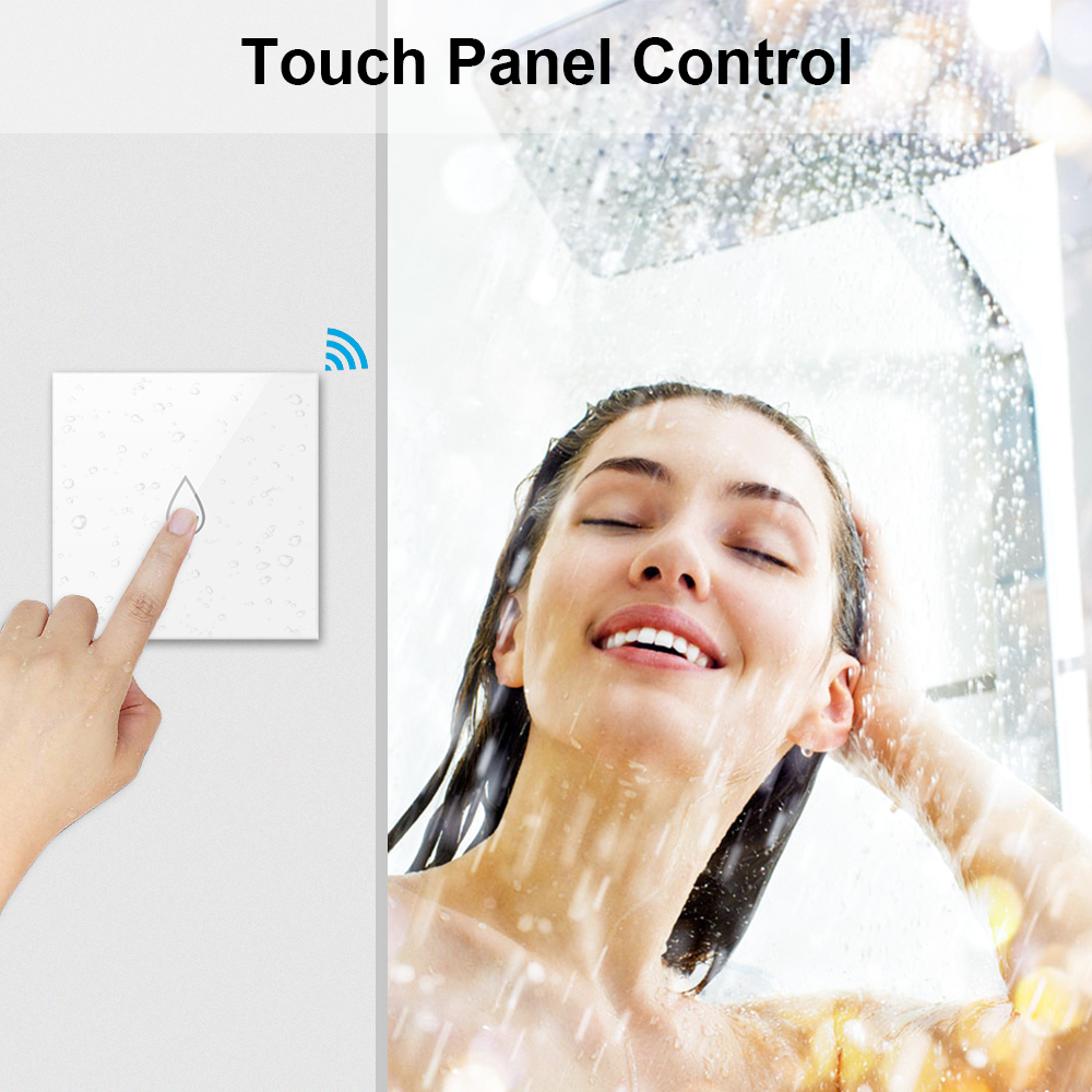 Tuya Smart Life Boiler EU US Standard Water Heater Wireless Remote Wall Panel Touch Switch Google Home Alexa Voice Control