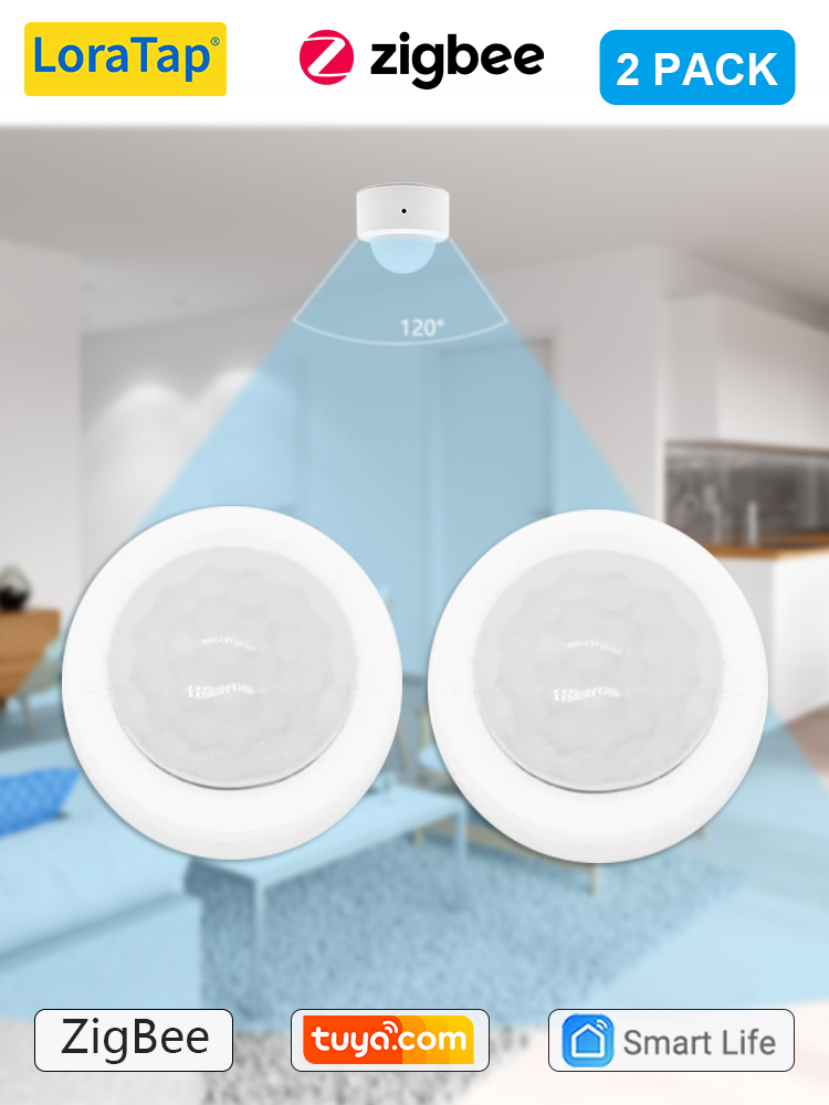 LoraTap Tuya ZigBee Smart Life Indoor Outdoor Infrared Light Human Motion Sensor Time Delay Home Lighting PIR Security