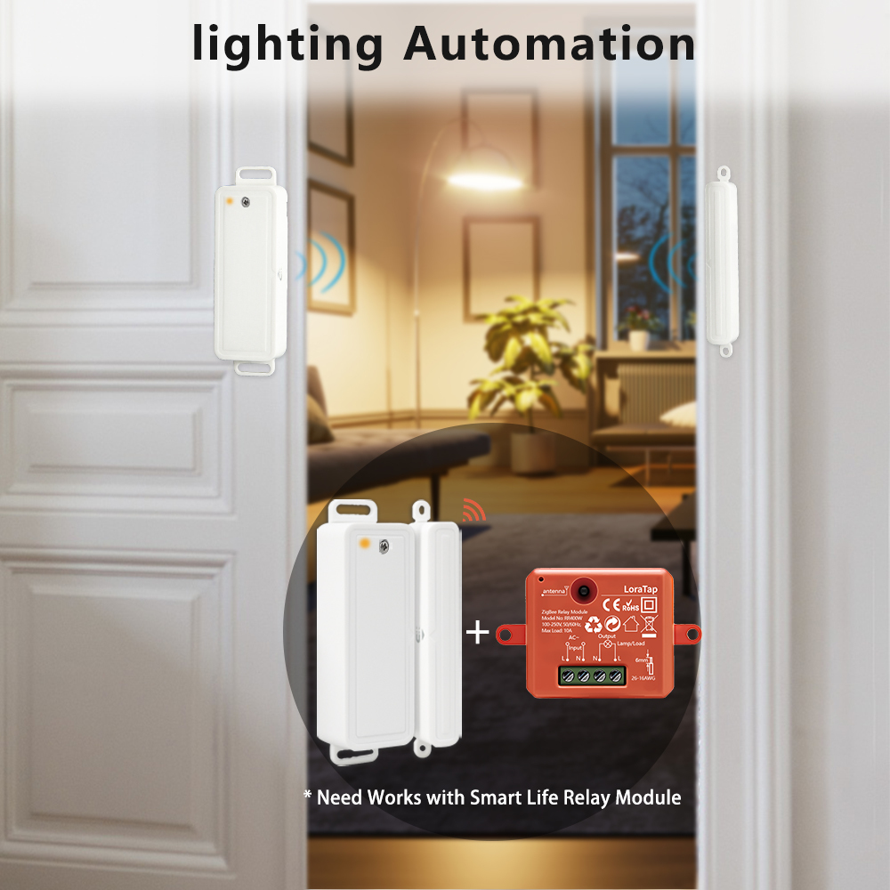 Tuya Smart Life ZigBee 3.0 Door and Window Sensor Door Open / Closed Detectors WiFi App Notification Alert Security Alarm