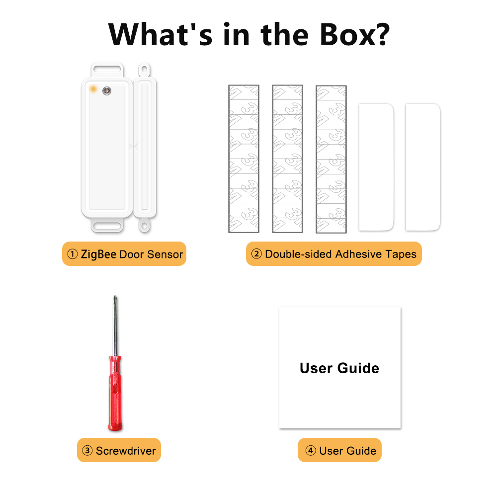 Tuya Smart Life ZigBee 3.0 Door and Window Sensor Door Open / Closed Detectors WiFi App Notification Alert Security Alarm