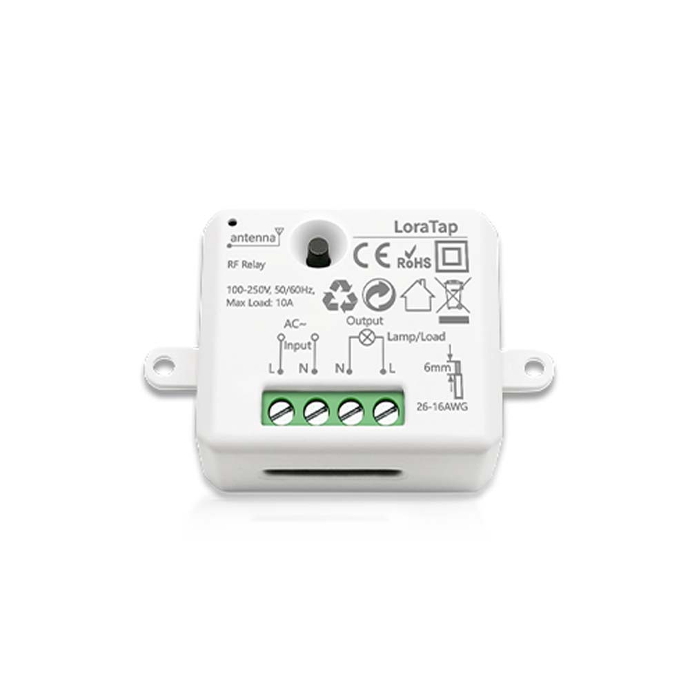 LoraTap Wireless Wall Switch Kit, 1 Command + 2 868Mhz Radio Receivers, 200M Range, Back and forth, Remote Switch, ON/OFF Remote Control for Lamp
