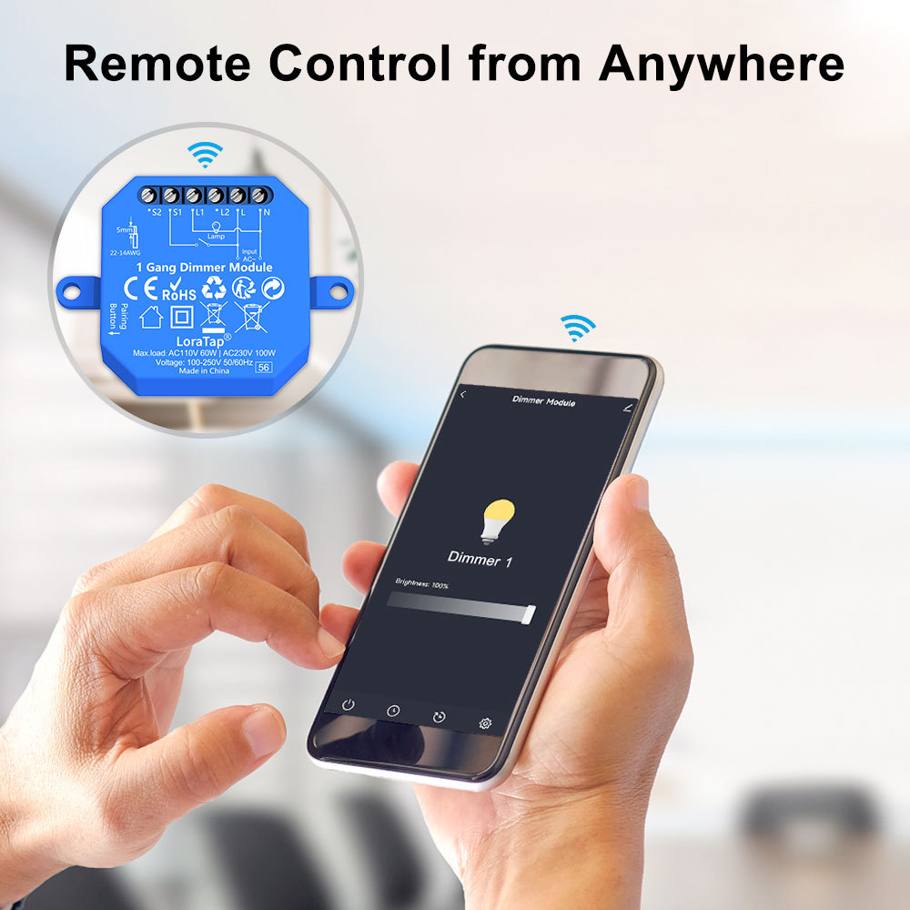 LoraTap WiFi & ZigBee Dimming Light Switch Relay Breaker Module Tuya Smart Life App Remote Control Timing Automation