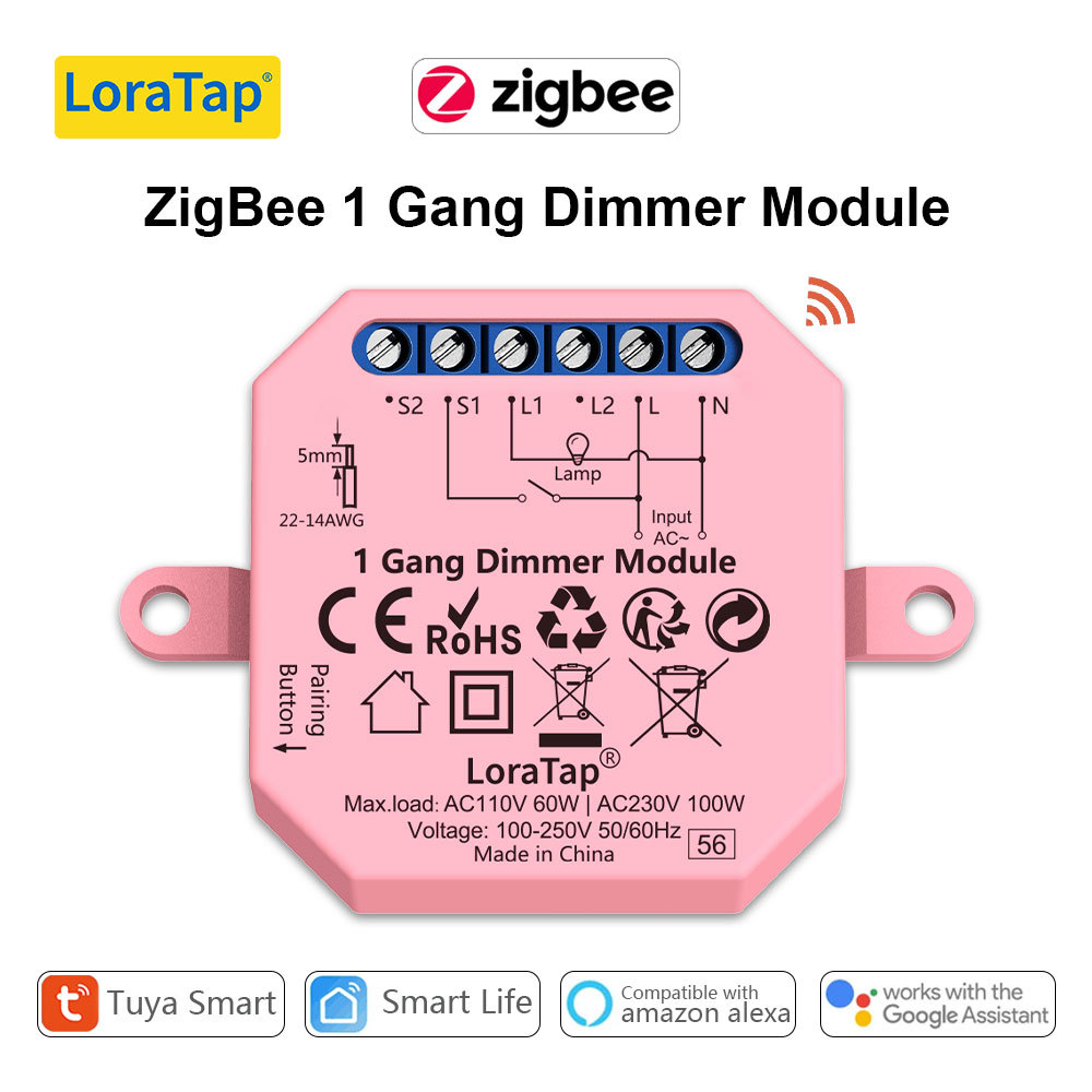 LoraTap WiFi & ZigBee Dimming Light Switch Relay Breaker Module Tuya Smart Life App Remote Control Timing Automation