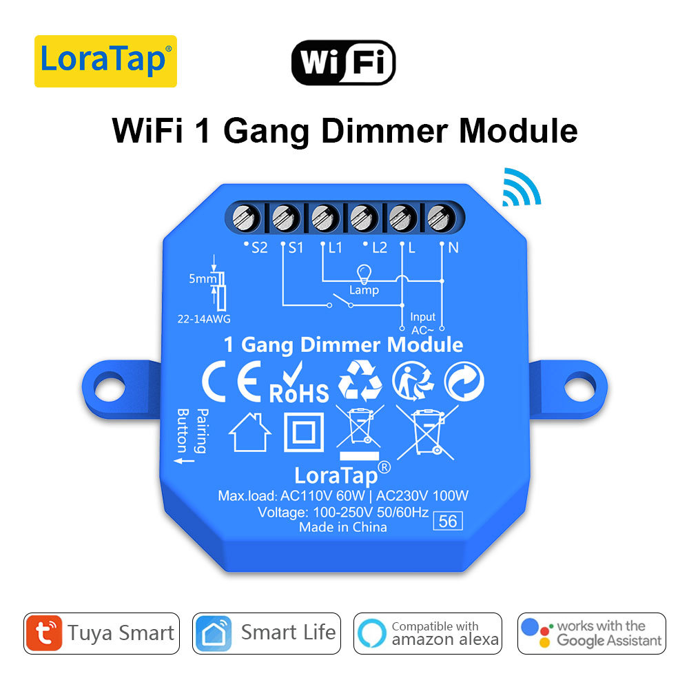 LoraTap WiFi & ZigBee Dimming Light Switch Relay Breaker Module Tuya Smart Life App Remote Control Timing Automation