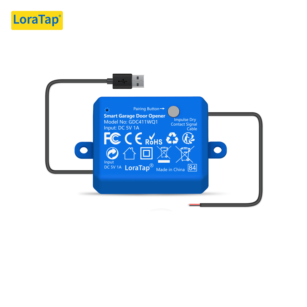 LoraTap WiFi Smart Garage Door Opener with Wireless Remote Control, Remote Control with Smart Life App, Compatible with  Alexa and Google Assistant
