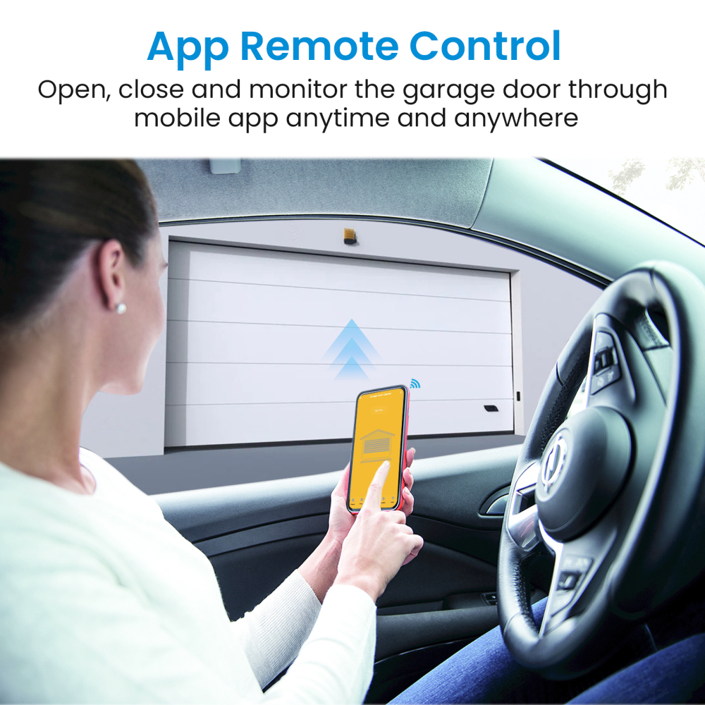 LoraTap Tuya Smart Life 12-24V DC Garage Door Wireless Sensor Opener Controller USB Power Remote Control by Google Home Alexa