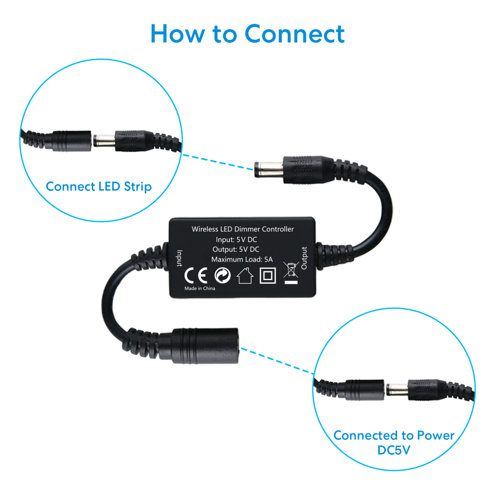 LoraTap Tuya Smart Life WiFi Dimmer Switch DC 5V LED for Strip Light String Light RV Boats Pub Yachts Led Remote Control