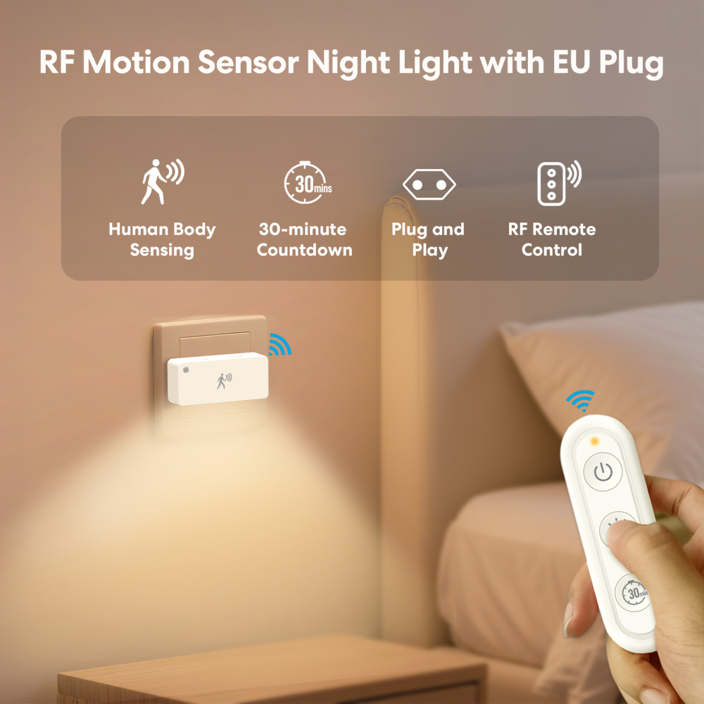 LoraTap Multi-mode Radar Sensing Night Light For Reading, Bedside, Kitchen, Living Room with Remote Controller