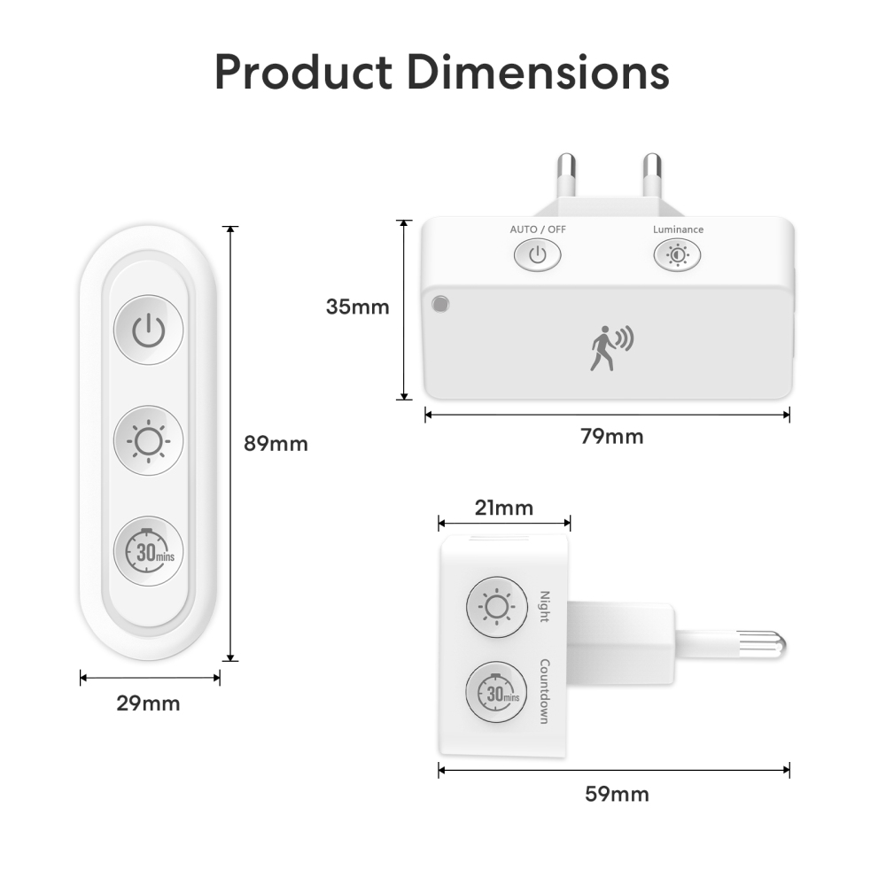 LoraTap Multi-mode Radar Sensing Night Light For Reading, Bedside, Kitchen, Living Room with Remote Controller