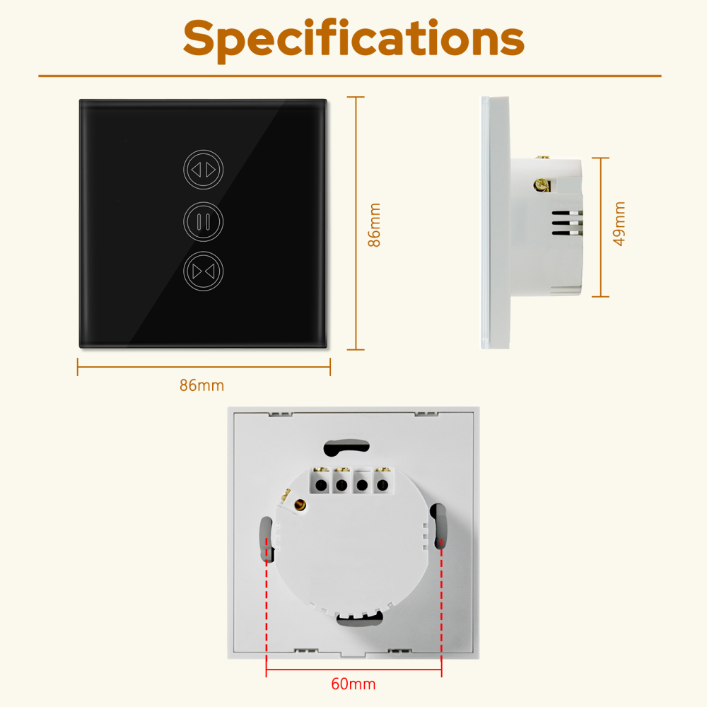 LoraTap WiFi Roller Shutter & Curtain Switch, Compatible with Alexa & Google Home for Voice Control, Smart Timing Wall-Mounted Motor Switch