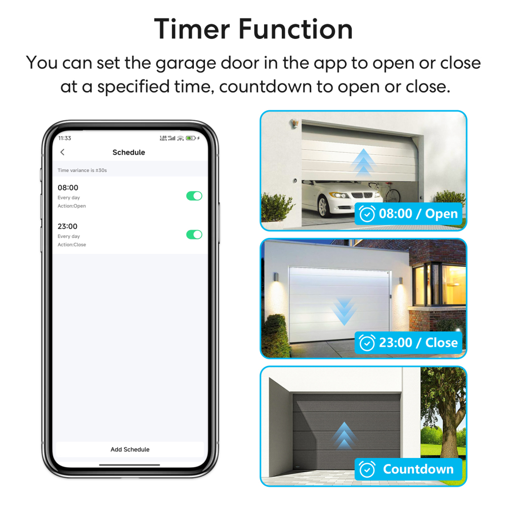 LoraTap Tuya Smart Life Garage Door Opener Controller Dry Contact Switches Security Alarm System Work Google Assistant Alexa