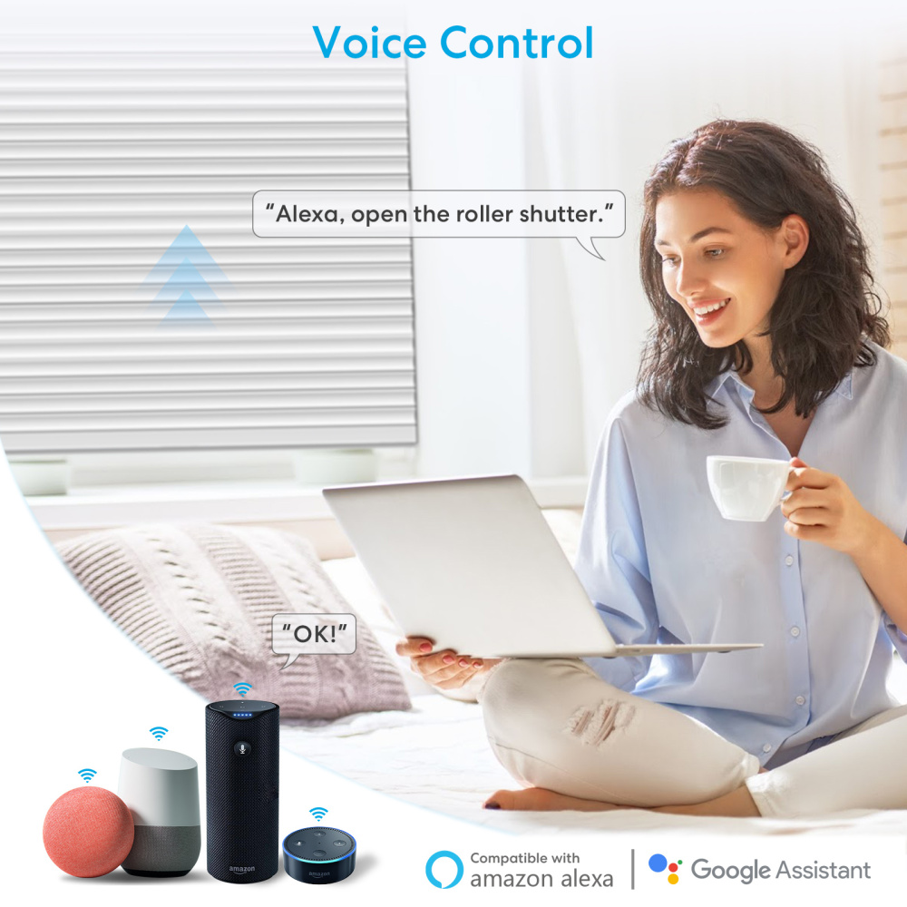 Tuya Smart Life RF WIFi Smart Curtain Blinds Roller Shutter Switch Google Assistant Alexa Echo Voice Control Smart Home Timer