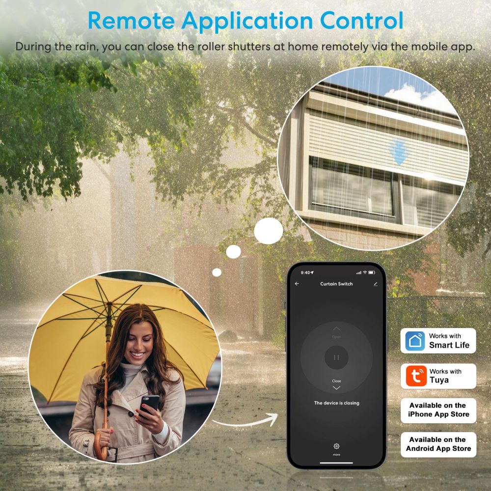 Tuya Smart Life RF WIFi Smart Curtain Blinds Roller Shutter Switch Google Assistant Alexa Echo Voice Control Smart Home Timer