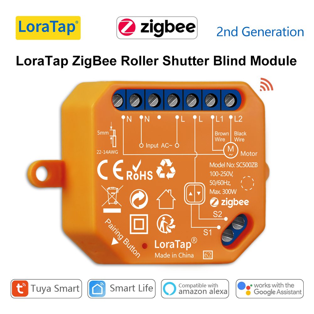 ZigBee Curtains Roller Shutters Blinds Switch Control Connected Motor Google Home Alexa Electric Window LoraTap Tuya Smart Life