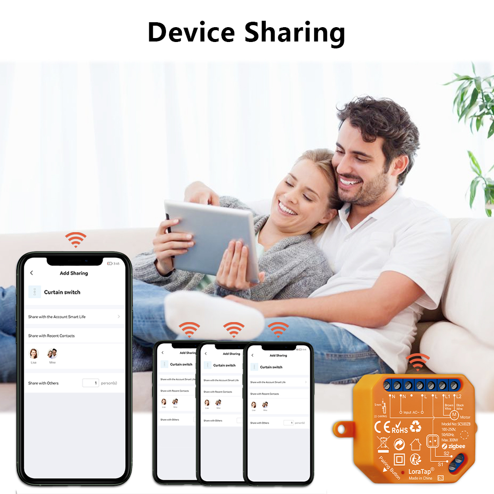 ZigBee Curtains Roller Shutters Blinds Switch Control Connected Motor Google Home Alexa Electric Window LoraTap Tuya Smart Life