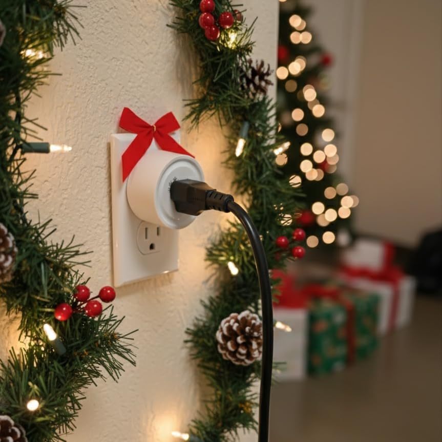 LoraTap Remote Control Outlet & Wireless Wall Switch, 100ft Indoor Range, One-Touch Control for Holiday Lights & Small Appliances, No Wiring Required