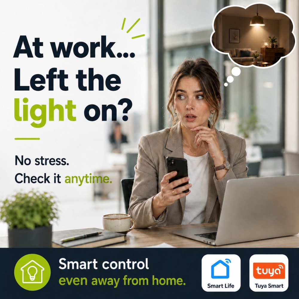 LoraTap Smart Relay Switch: No Hub Required, Auto 2.4G/5G WiFi, For Renters & Old Homes, App & Timer Control, Alexa Voice Control, 100-250V AC 10A